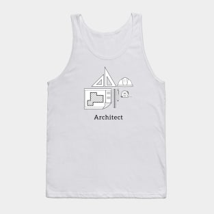 Architecture Icons Black and White Tank Top